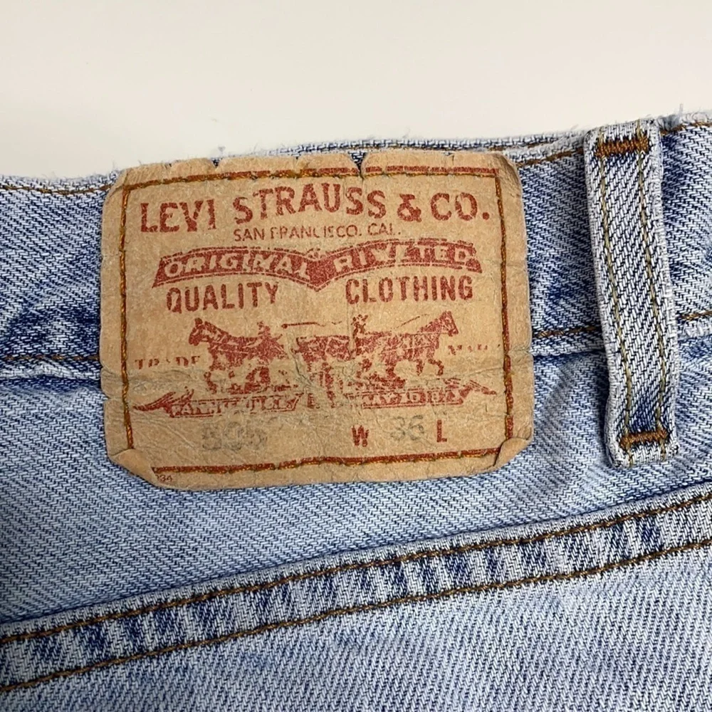 Levi's 505 Light Wash Button Fly Shorts Size W36 Regular Fit